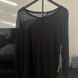Fashion Nova Black Mesh Women's Blouse
